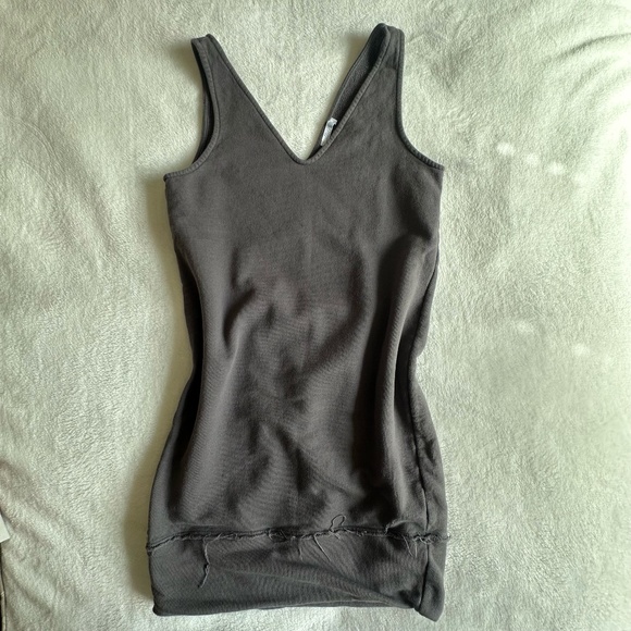 Zara Sleeveless V-Neck Knit Sweater Dress Dove Slate Sz S - Picture 2 of 11